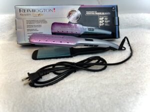 Plancha para el cabello Remintong con Keratina y aceite de argan