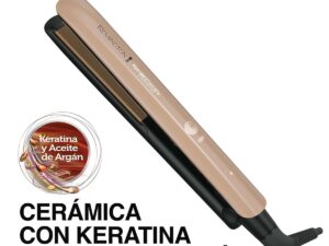 Plancha para el cabello con Keratina y aceite de argan